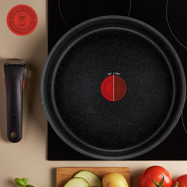 Alumīnija katli (3 gab.) ar nelīpošo pārklājumu/ar noņemamu rokturi piemēroti indukcijas plītij INGENIO Black stone L3998902 – Tefal-image-1