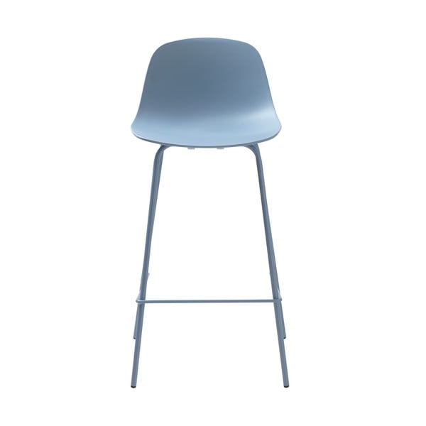 Gaiši zils plastmasas bāra krēsls 92,5 cm Whitby – Unique Furniture