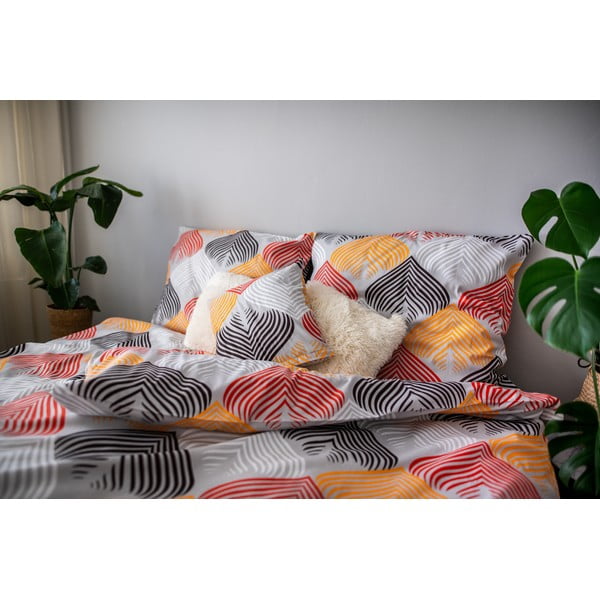 Raiba kokvilnas satīna gultasveļa ar 2 spilvenu pārvalkiem Cotton House Blade, 140 x 200 cm-image-2