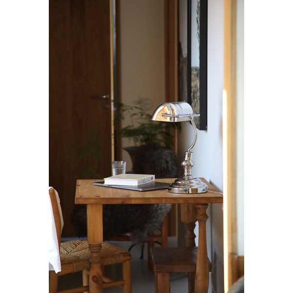 Sudraba krāsas galda lampa (augstums 22,5 cm) Bankers – Markslöjd-image-2