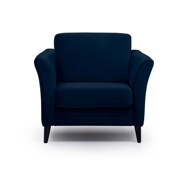 Tumši zils samta atpūtas krēsls Eden – Scandic-image-2