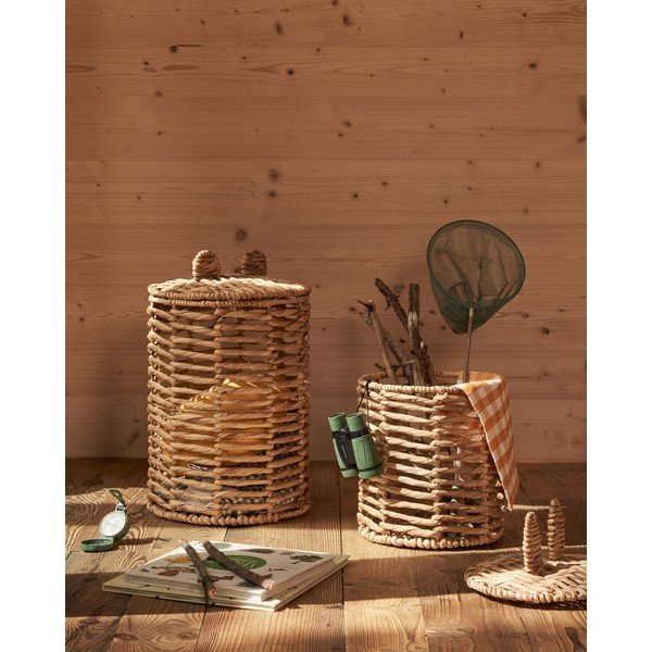 Dabīga toņa bērnu rotaļlietu grozi no ūdens hiacintes (2 gab.) ø 30x50 cm Venezia – Kave Home-image-1