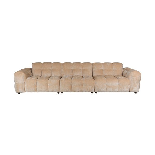 Bēšs samta modulārais dīvāns 364 cm Hackman – Dutchbone