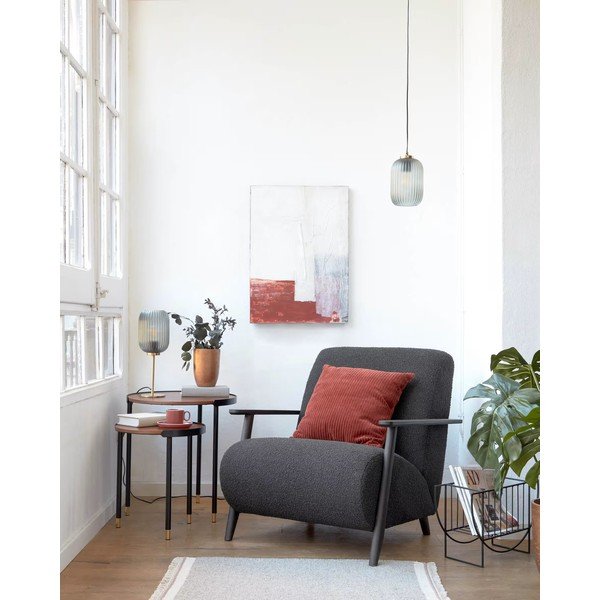 Griestu lampa zelta krāsā ar stikla abažūru ø 12 cm Hestia – Kave Home-image-1