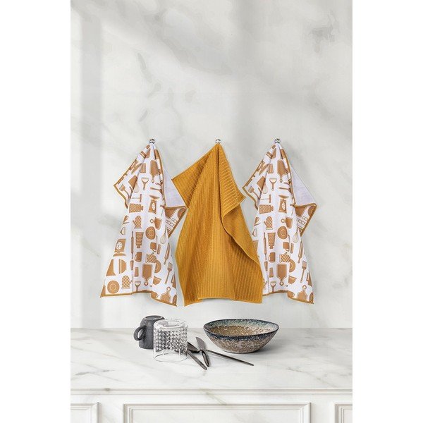 Mikrošķiedras dvieļi (3 gab.) 48x40 cm Essential – Tiseco Home Studio-image-1