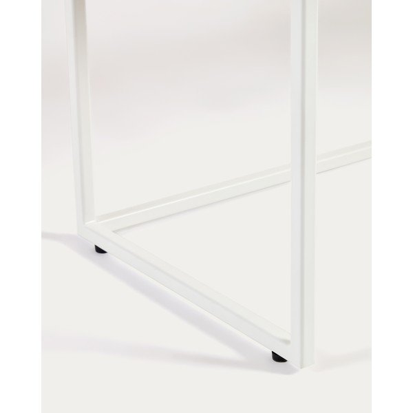 Balts/dabīga toņa konsoles galds ar ozolkoka imitāciju 30x120 cm Yoana – Kave Home-image-3