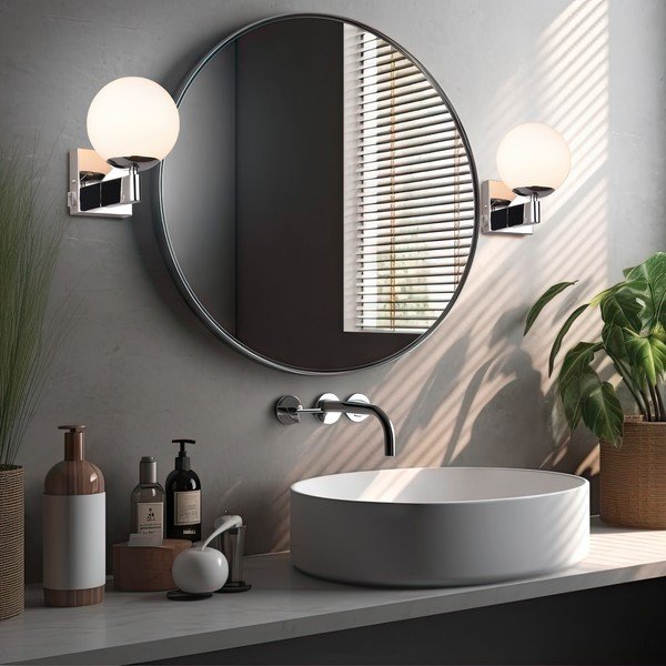 Sudraba krāsas sienas lampa ø 14 cm Kula – Trio-image-1