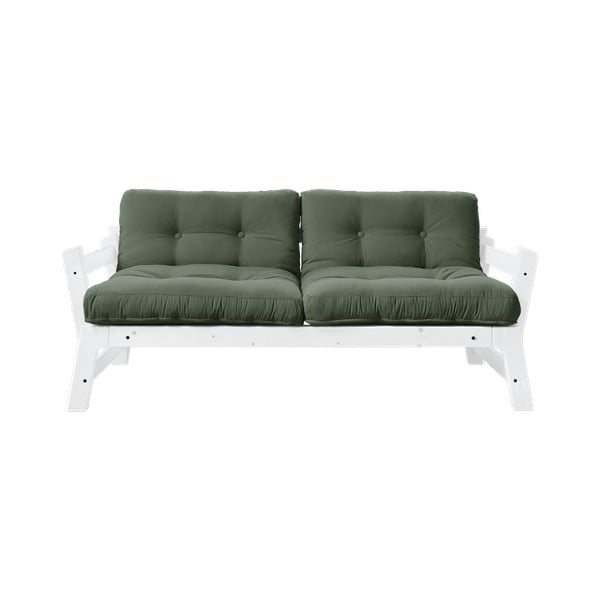 Izvelkamais dīvāns Karup Design Step White/Olive Green