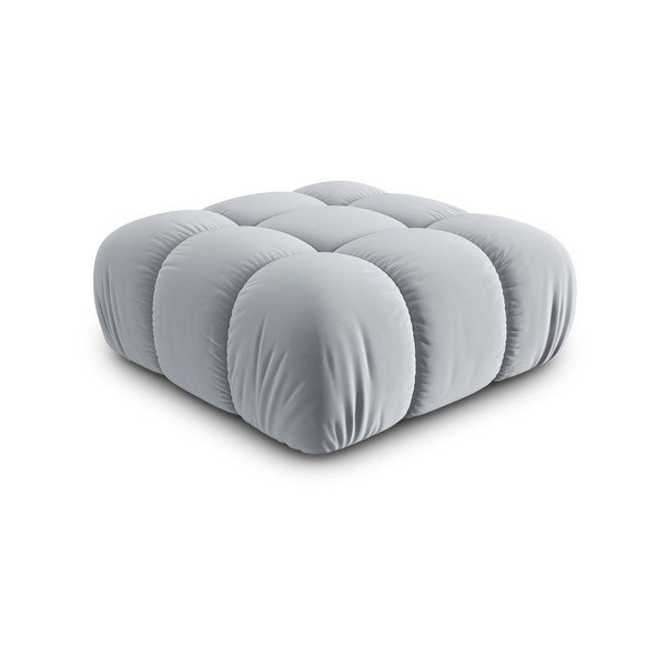 Gaiši zils samta kāju soliņš Bellis – Micadoni Home-image-3