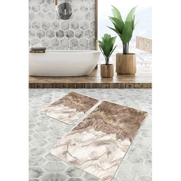 Brūni vannas istabas paklājiņi (2 gab.) 60x100 cm – Mila Home-image-3