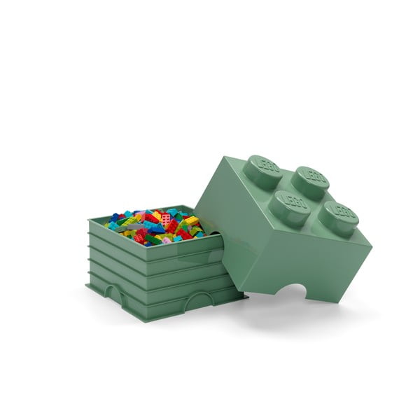 Zaļa kvadrātveida glabāšanas kaste LEGO®-image-2