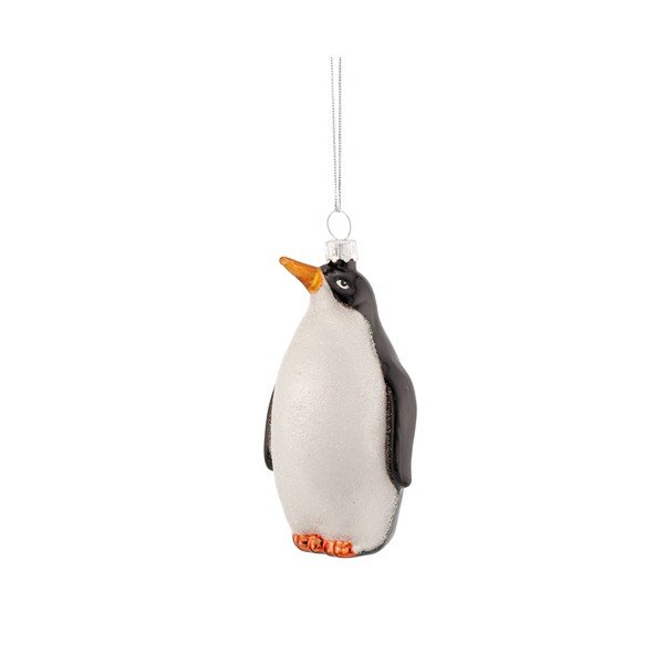 Stikla Ziemassvētku eglītes rotājums 6 cm King Penguin – Sass & Belle