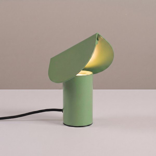 Salvijas zaļa alumīnija LED galda lampa (augstums 15 cm) BISCUIT – Thoro-image-1