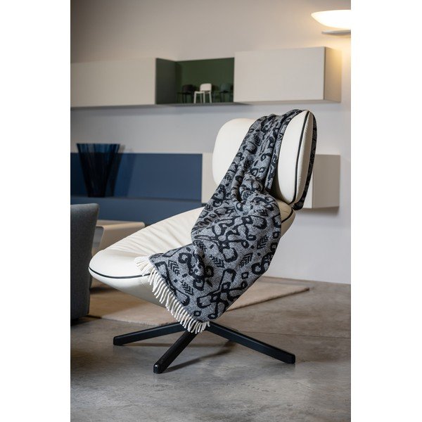 Melns pleds ar kokvilnu Euromant Mykonos, 140 x 180 cm-image-1