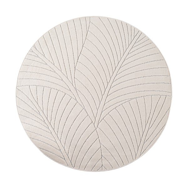 Krēmkrāsas apaļš iekštelpu un āra paklājs ø 120 cm Nova 1203 – Ayyildiz Carpets