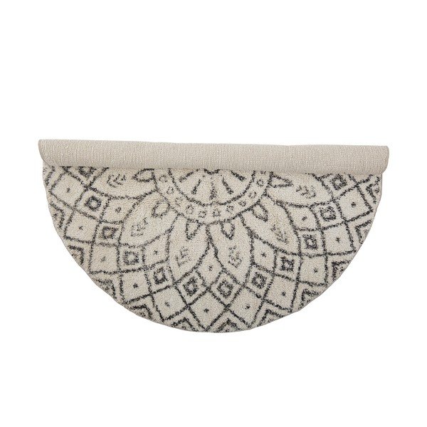 Melnbalts kokvilnas apaļš paklājs ø 120 cm Acton – Bloomingville-image-3