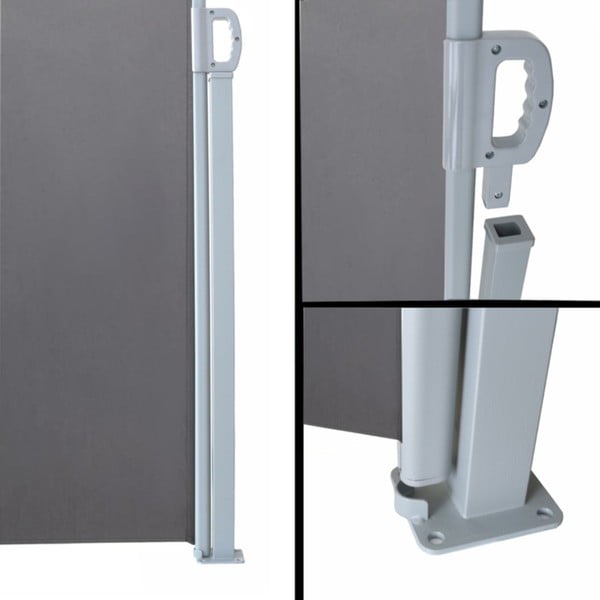 Pelēks metāla balkona aizslietnis 300x160 cm – Garden Pleasure-image-3