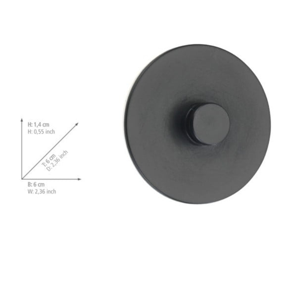 2 melnu pašturošu sienas kronšteinu komplekts Wenko Turbo-Loc Classic Plus-image-3