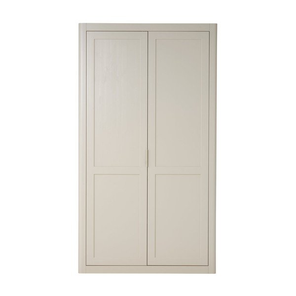 Gaiši pelēks priedes masīvkoka skapītis 120x217x48 cm Gunnar – WOOOD