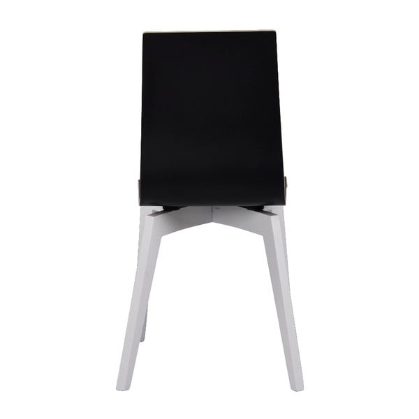 Melns ēdamistabas krēsls ar baltām kājām Rowico Grace-image-1