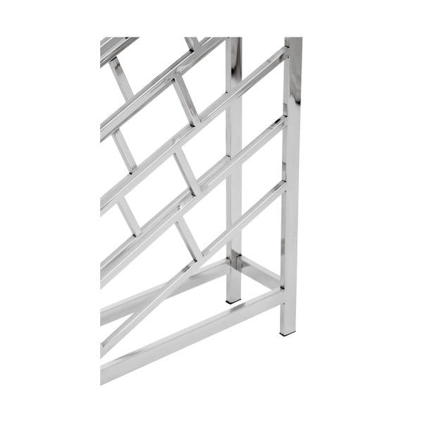 Spīdīgas sudraba krāsas metāla vīna plaukts 24 pudelēm Barolo – Premier Housewares-image-3