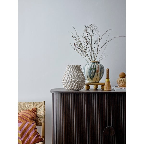 Krēmkrāsas māla rokām darināta vāze Spikey – Bloomingville-image-1