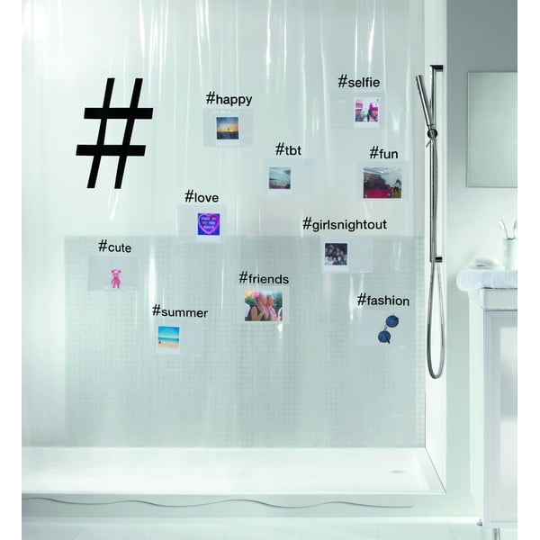 Dušas aizkars 180x200 cm Hashtag – Spirella