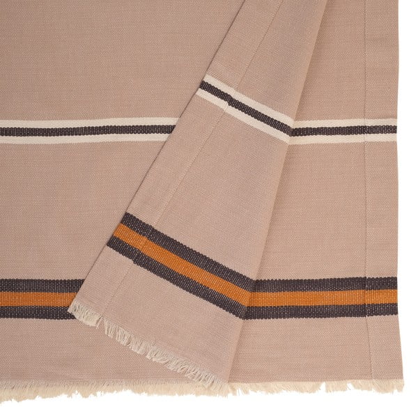 Smilškrāsas kokvilnas un lina gultas pārklājs Buldan's Aren, 180 x 240 cm-image-1