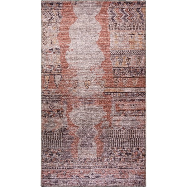 Gaiši sarkans mazgājams paklājs 180x120 cm – Vitaus