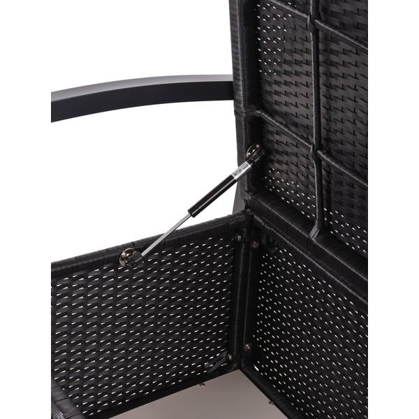 Melns mākslīgās rotangpalmas dārza sols Ferrara – Garden Pleasure-image-3