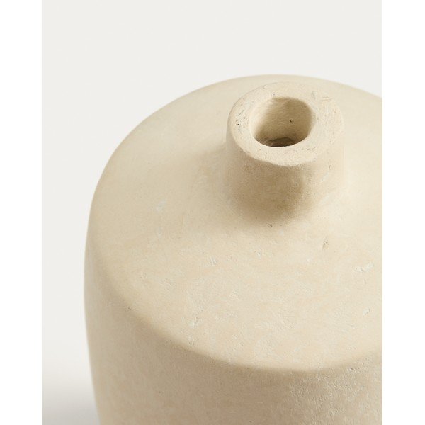 Krēmkrāsas vāze no papjēmašē (augstums 26 cm) Mireni – Kave Home-image-3