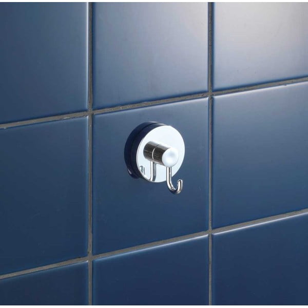 Spīdīgas sudraba krāsas plastmasas pašlīmējoši āķi (2 gab.) Vacuum-Loc – Wenko-image-2