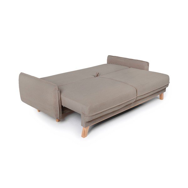 Pelēkbrūns velveta salokāms/ar uzglabāšanas vietu dīvāns 218 cm Tori – Bonami Selection-image-3