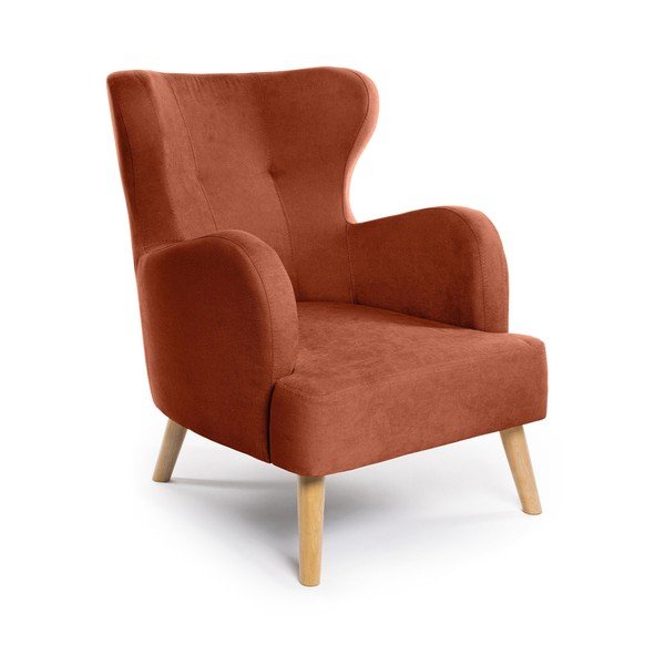 Ķieģeļu sarkans atpūtas krēsls ar atzveltni Noemye – Bonami Selection