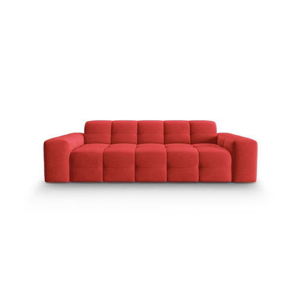 Sarkans samta dīvāns 222 cm Kendal – Micadoni Home
