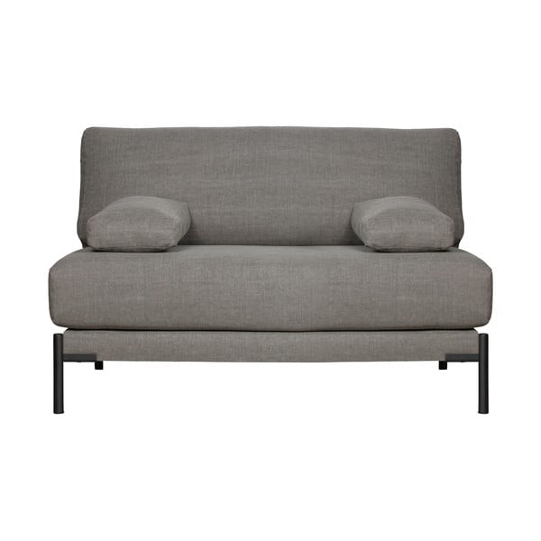 Pelēks dīvāns ar iebūvētu piedurkni, 121 cm