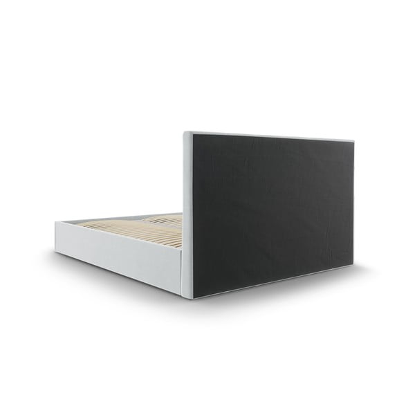 Gaiši pelēka samta divguļamā gulta Mazzini Beds Nerin, 160 x 200 cm-image-4