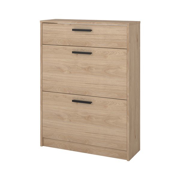 Dabīga toņa atverams apavu plaukts ar ozolkoka imitāciju 70x94x24 cm Escape – Tvilum-image-3