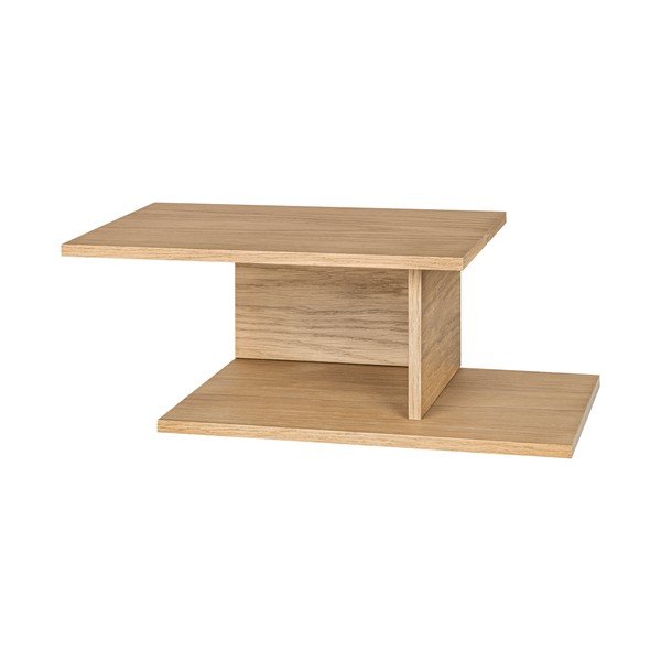 Dabīga toņa piekarināms/ar plauktiem naktsskapītis ar ozolkoka imitāciju Tann – noo.ma