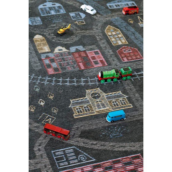 Melns divpusējs bērnu paklājs Narma Ülejõe, 140 x 200 cm-image-4