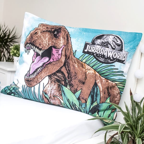 Tumsā spīdoša bērnu kokvilnas gultas veļa Jerry Fabrics Jurassic World, 140 x 200 cm-image-2