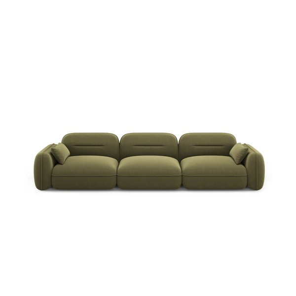 Zaļš samta dīvāns 320 cm Audrey – Interieurs 86