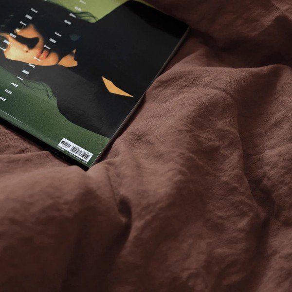 Lina spilvendrāna 50x60 cm Chocolate – Linen Tales-image-1