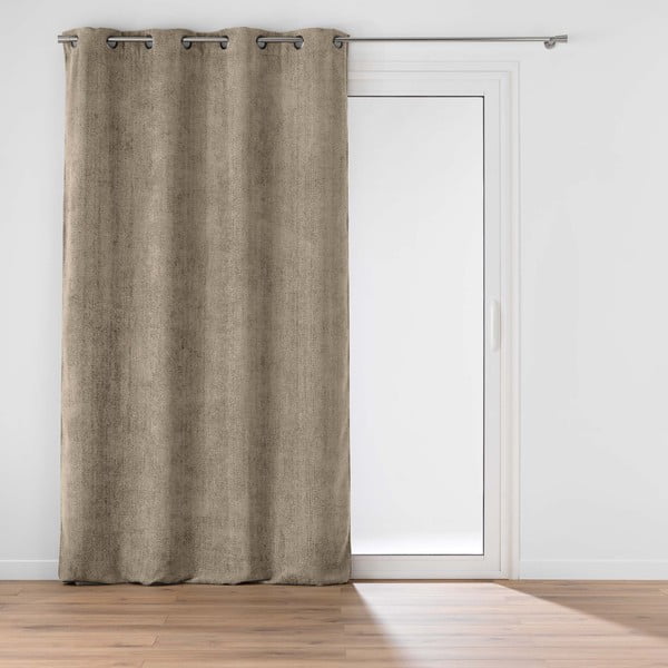 Gaiši brūns aizkars no šenila 140x260 cm Leo – douceur d'intérieur