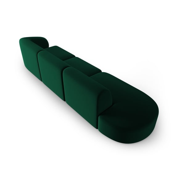 Zaļš samta dīvāns ar labo stūri 311 cm Paolo – Milo Casa-image-3