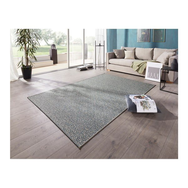 Zils āra paklājs Elle Decoration Bloom Croix, 140 x 200 cm-image-1