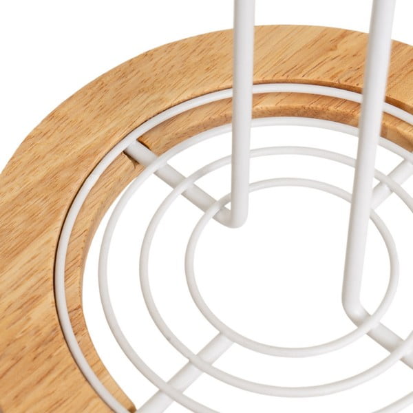 Balts/dabīga toņa metāla papīra dvieļu statīvs ø 15 cm – Casa Selección-image-2
