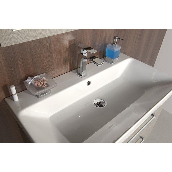 Spīdīgas sudraba krāsas stāvošs jaucējkrāns izlietnei Spy – Sapho-image-3