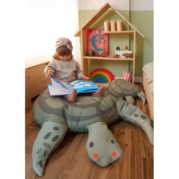 Zaļš bērnu sēžammaiss Turtle – Little Nice Things-image-1