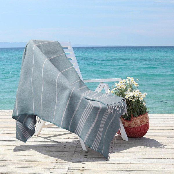 Zils hamama dvielis Kate Louise Classic, 180 x 100 cm-image-1